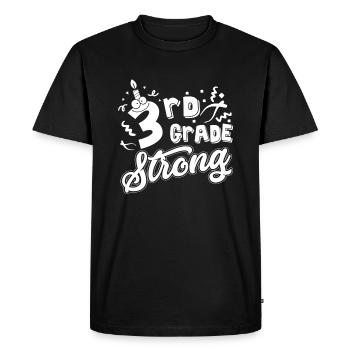 3rd Grade Teacher 3rd Grade Strong - Men's Premium Organic T-Shirt - black - Front - Nico (187cm)