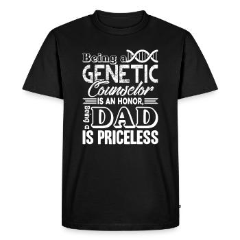 Genetic Counselor Genetic Counselor Dad - Men's Premium Organic T-Shirt - black - Front - Nico (187cm)