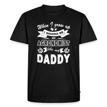 Agronomist Agronomist Like Daddy - Men's Premium Organic T-Shirt - black - Front - Nico (187cm)