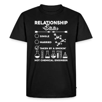 Chemical Technician Relationship Status - Men's Premium Organic T-Shirt - black - Front - Nico (187cm)