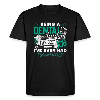 Dental Assistant Dental Assistant Is The Best Job - Men's Premium Organic T-Shirt - black - Front - Nico (187cm)