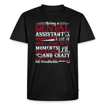 Dental Assistant Being A Dental Assistant - Men's Premium Organic T-Shirt - black - Front - Nico (187cm)