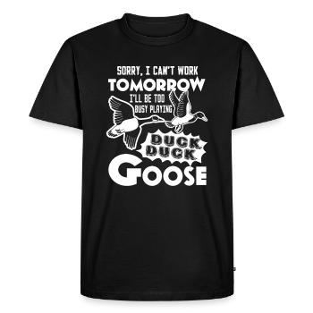 Duck Hunting Funny Duck Hunting - Men's Premium Organic T-Shirt - black - Front - Nico (187cm)