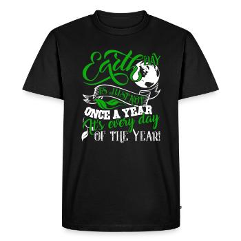 Earth Day Earth Day Every Day - Men's Premium Organic T-Shirt - black - Front - Nico (187cm)