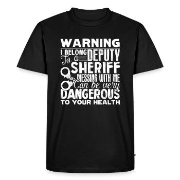 Deputy Sheriff Belong To A Deputy Sheriff - Men's Premium Organic T-Shirt - black - Front - Nico (187cm)