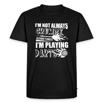 Darts I am Playing Darts - Men's Premium Organic T-Shirt - black - Front - Nico (187cm)