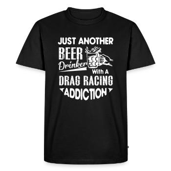 Drag Racing Drag Racing Addiction - Men's Premium Organic T-Shirt - black - Front - Nico (187cm)