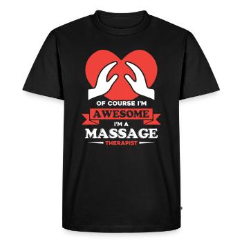Massage Therapist Awesome Massage Therapist - Men's Premium Organic T-Shirt - black - Front - Nico (187cm)