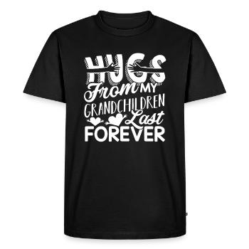 Mother's Day Hugs From My Grandchildren - Men's Premium Organic T-Shirt - black - Front - Nico (187cm)