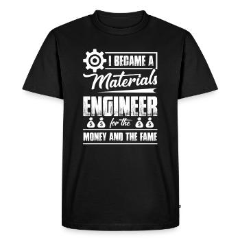 I Became A Materials Engineer - Men's Premium Organic T-Shirt - black - Front - Nico (187cm)