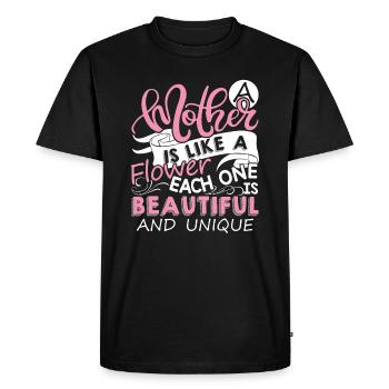 Mother's Day Mother Is Beautiful And Unique - Men's Premium Organic T-Shirt - black - Front - Nico (187cm)