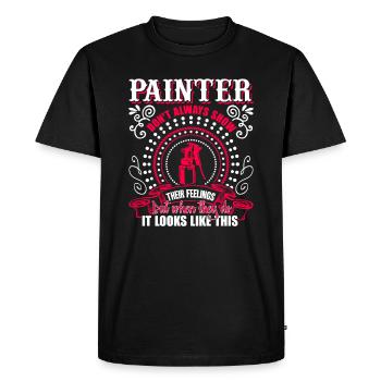 Painter Awesome Painter - Men's Premium Organic T-Shirt - black - Front - Nico (187cm)