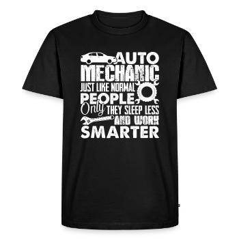 Auto Mechanic Auto Mechanic Work Smarter - Men's Premium Organic T-Shirt - black - Front - Nico (187cm)
