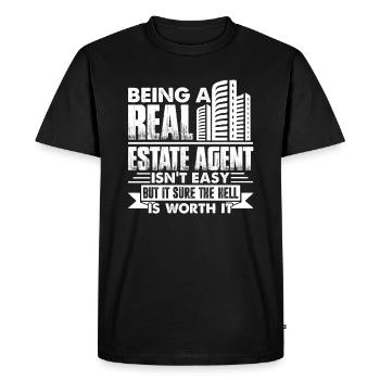 Real Estate Agent Being A Real Estate Agent - Men's Premium Organic T-Shirt - black - Front - Nico (187cm)