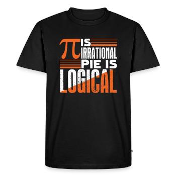 Pi Day Pi Is Irrational - Men's Premium Organic T-Shirt - black - Front - Nico (187cm)
