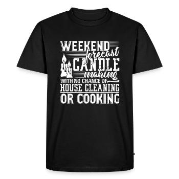 Candle Making Weekend Forecast Candle Making - Men's Premium Organic T-Shirt - black - Front - Nico (187cm)