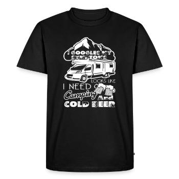 Camping I Need Camping And Cold Beer - Men's Premium Organic T-Shirt - black - Front - Nico (187cm)
