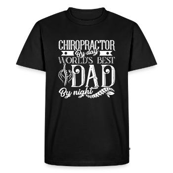 Chiropractor Chiropractor Dad - Men's Premium Organic T-Shirt - black - Front - Nico (187cm)
