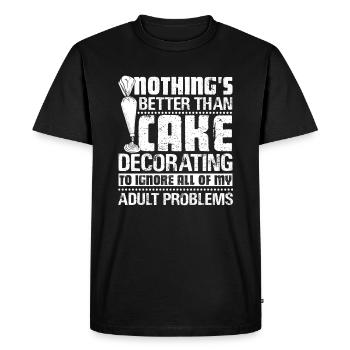 Cake Decorator Funny Cake Decorator - Men's Premium Organic T-Shirt - black - Front - Nico (187cm)