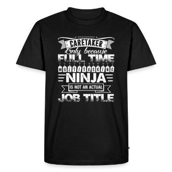 Caretaker Caretaker Job Title - Men's Premium Organic T-Shirt - black - Front - Nico (187cm)