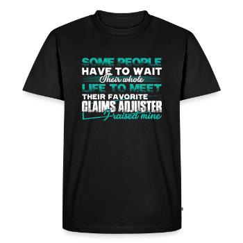 Claims Adjuster Proud Claims Adjuster Parent - Men's Premium Organic T-Shirt - black - Front - Nico (187cm)