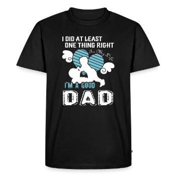 Father's Day I am A Good Dad - Men's Premium Organic T-Shirt - black - Front - Nico (187cm)