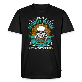 Security Officer Being A Security Officer - Men's Premium Organic T-Shirt - black - Front - Nico (187cm)