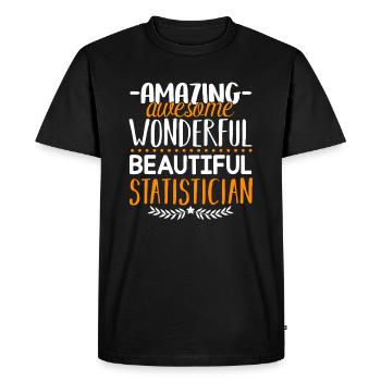 Statistician Amazing Statistician - Men's Premium Organic T-Shirt - black - Front - Nico (187cm)
