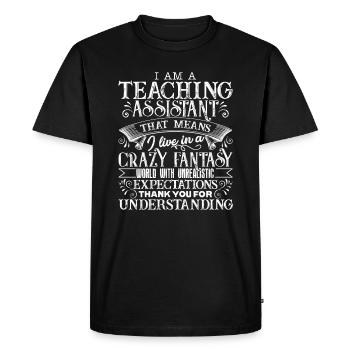 Teacher Assistant I Am A Teacher Assistant - Men's Premium Organic T-Shirt - black - Front - Nico (187cm)