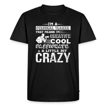 Personal Trainer Cool Personal Trainer - Men's Premium Organic T-Shirt - black - Front - Nico (187cm)
