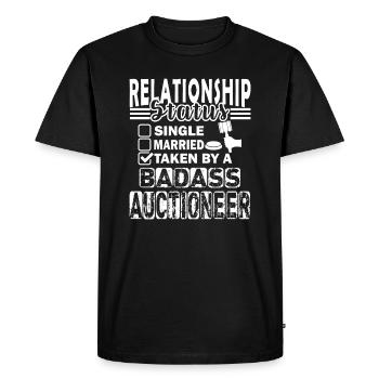 Auctioneer Relationship Status - Men's Premium Organic T-Shirt - black - Front - Nico (187cm)