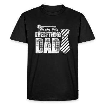 Father's Day Thanks Dad For Everything - Men's Premium Organic T-Shirt - black - Front - Nico (187cm)