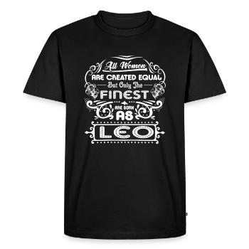 Leo Finest Women Born As Leo - Men's Premium Organic T-Shirt - black - Front - Nico (187cm)