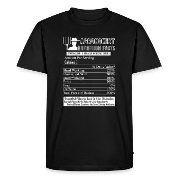 Agronomist Nutrition Facts - Men's Premium Organic T-Shirt - black - Front - Nico (187cm)