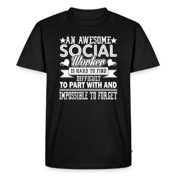 Social Worker Awesome Social Worker - Men's Premium Organic T-Shirt - black - Front - Nico (187cm)