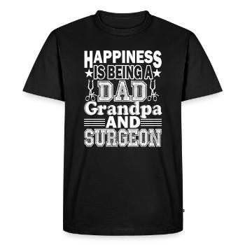 Surgeon Dad Grandpa And Surgeon - Men's Premium Organic T-Shirt - black - Front - Nico (187cm)
