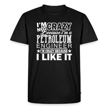 Petroleum Engineer Crazy Petroleum Engineer - Men's Premium Organic T-Shirt - black - Front - Nico (187cm)