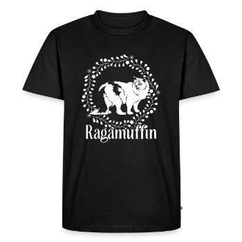Ragamuffin Cat Vintage Retro - Men's Premium Organic T-Shirt - black - Front - Nico (187cm)