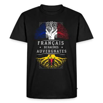 Racines Auvergnates - T-shirt Premium bio Homme - noir - Devant - Nico (187cm)
