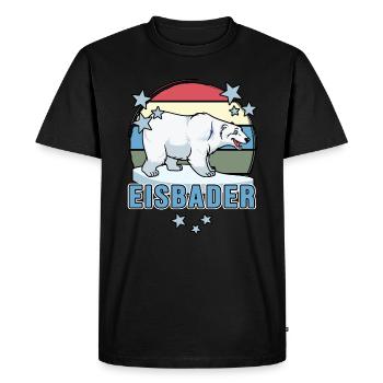 eisbader winterbad cold resistant winter bather - Men's Premium Organic T-Shirt - black - Front - Nico (187cm)