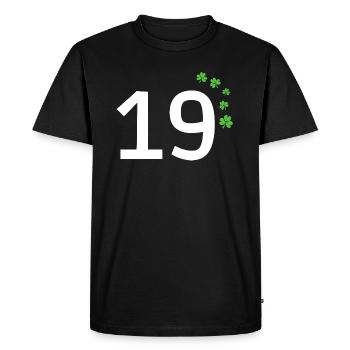 19 - T-shirt Premium bio Homme - noir - Devant - Nico (187cm)