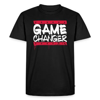 Game Changer - Men's Premium Organic T-Shirt - black - Front - Nico (187cm)