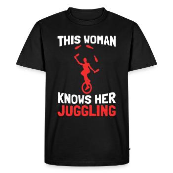 Juggling Juggler - Men's Premium Organic T-Shirt - black - Front - Nico (187cm)