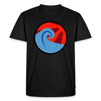 vague vintage - T-shirt Premium bio Homme - noir - Devant - Nico (187cm)