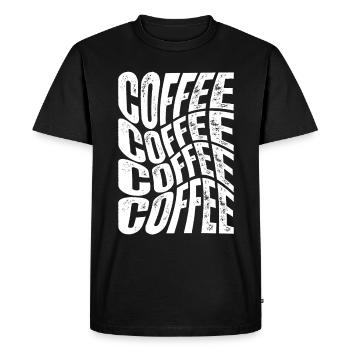 Coffee - Coffee lover design - Men's Premium Organic T-Shirt - black - Front - Nico (187cm)