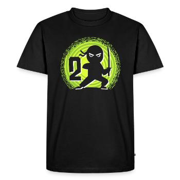 2ème anniversaire 2 ans Jeunes Enfants Ninja - T-shirt Premium bio Homme - noir - Devant - Nico (187cm)