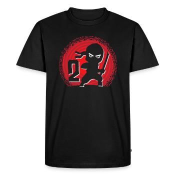 2ème anniversaire 2 ans Jeunes Ninjas Ninja - T-shirt Premium bio Homme - noir - Devant - Nico (187cm)