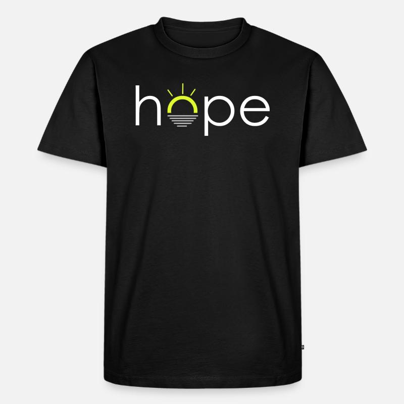 Hope - Hoffnung - Männer Premium Bio T-Shirt - Schwarz