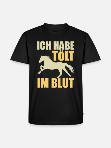 Isländer Islandpferd Islandpferde Geschenk - Männer Premium Bio T-Shirt - Schwarz