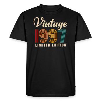 vintage 1997 - Men's Premium Organic T-Shirt - black - Front - Nico (187cm)